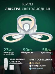 Светильник потолочный светодиодный Rivoli Jessie 6115-103 с пультом ДУ модерн, 90 Вт, 3500K - 5000К