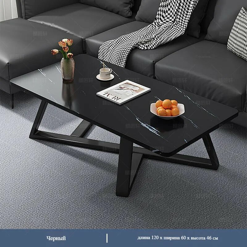 Журнальный стол xiaofan NX3/14-3 ДПК 120×60×46 см черный на 4 ножках