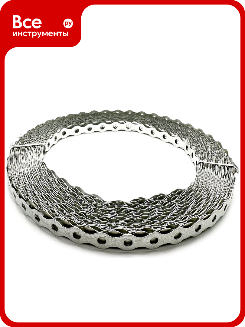 Лента монтажная перфорированная КрепПак волна для прямого монтажа лмпв 12x0.55 25 м 010.02001