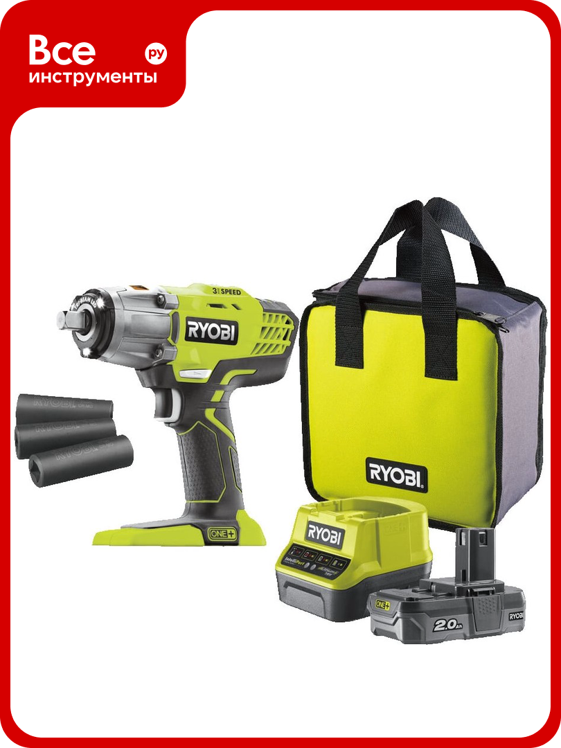 Аккумуляторный гайковерт Ryobi ONE+ R18IW3-120S 5133003574