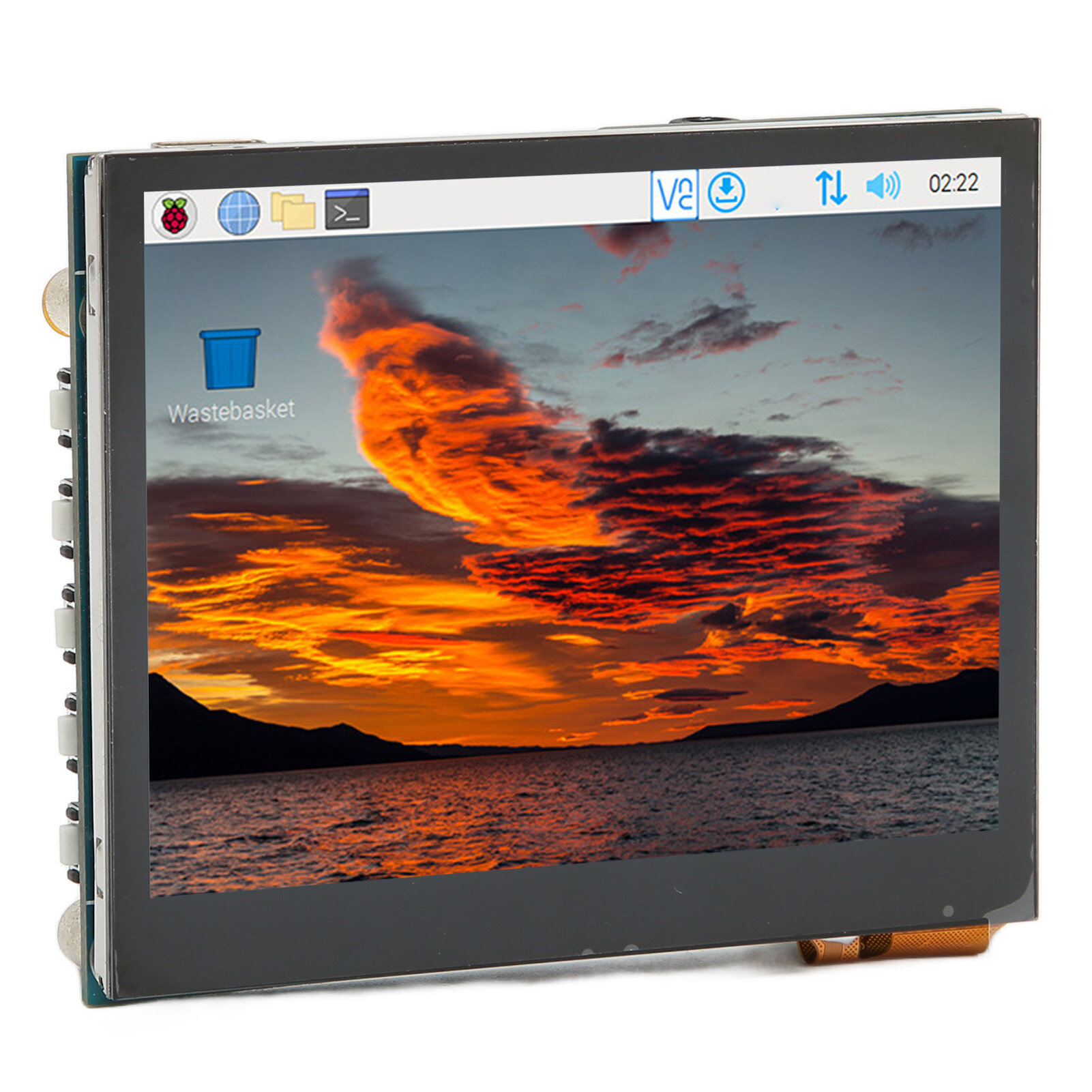 Сенсорный экран с поддержкой 5 точек касания 3,5 дюйма 640x480 HD для Raspberry Pi с разъемом для наушников