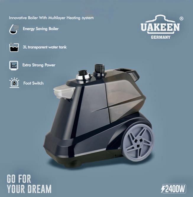 Отпариватель UAKEEN ZL-308, мощность 2400Вт, покрытие подошвы нержавеющая сталь