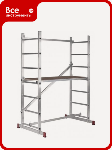 Изображение товара Малые строительные подмости Krause 081995 алюминиевые подмости для высотных работ, без колес, с устойчивым каркасом