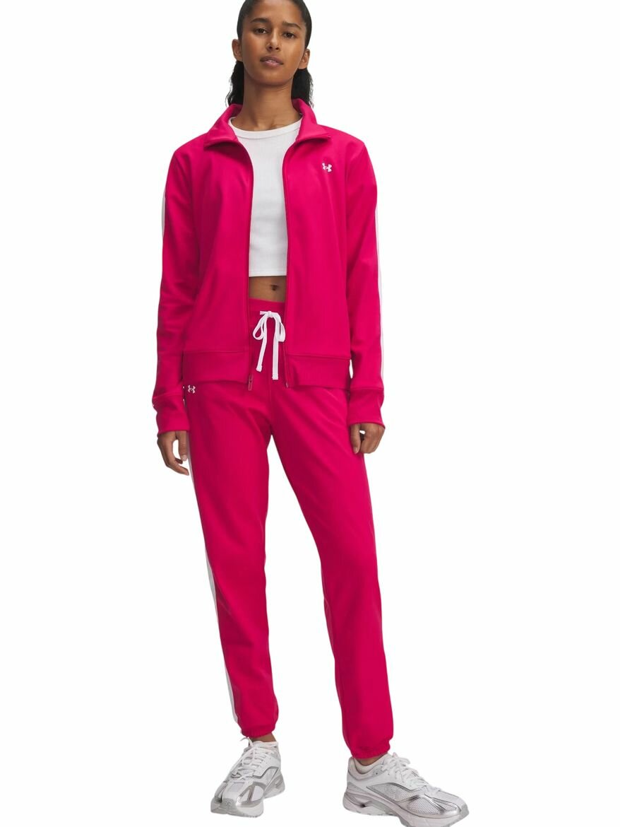 Костюм спортивный Under Armour Tricot Tracksuit, размер XS, розовый,
