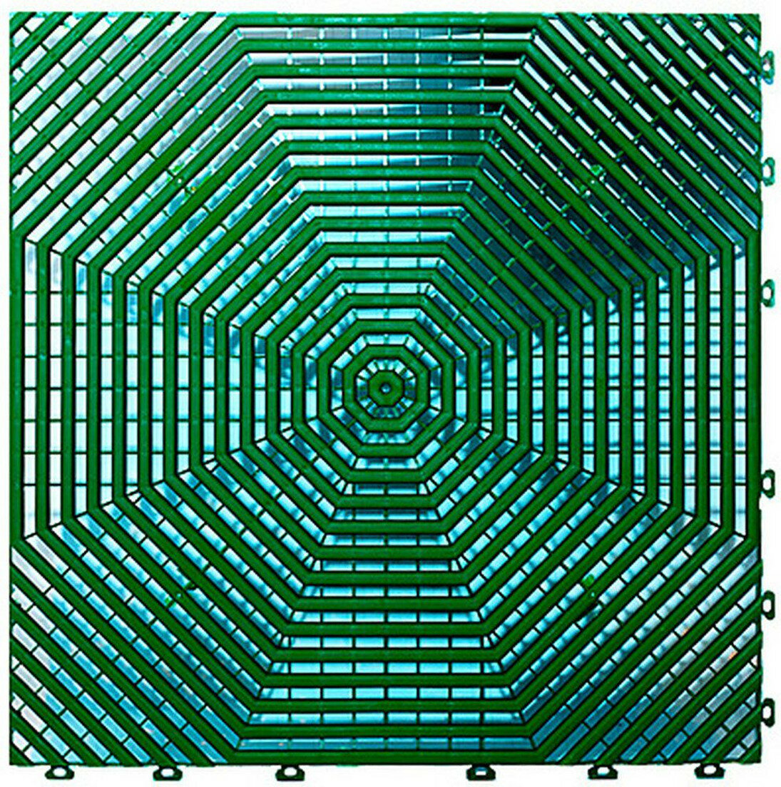 Модульное покрытие Helex, противоскользящее, зеленое, 41x41 см