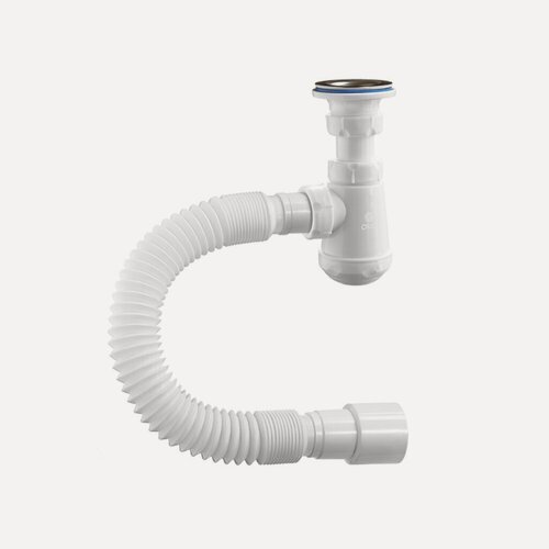 Изображение товара Сифон Orio ЧИК М-32020 для мойки бутылочный с гибкой трубой 1 1/4", 32х40/50 мм