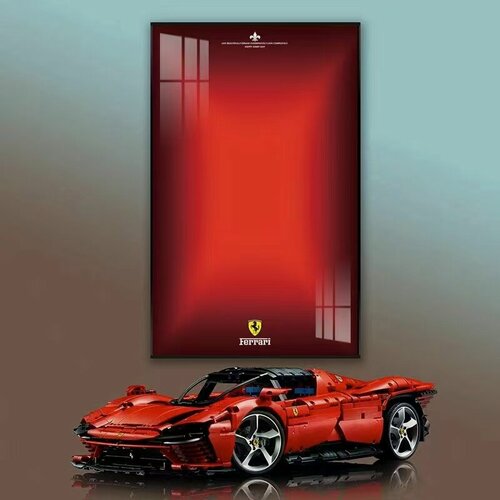 Изображение товара Совместим с конструктором лего, на стене, гоночный конструктор, рамка для фотографий, Ламборджини, гостиная высокого класса