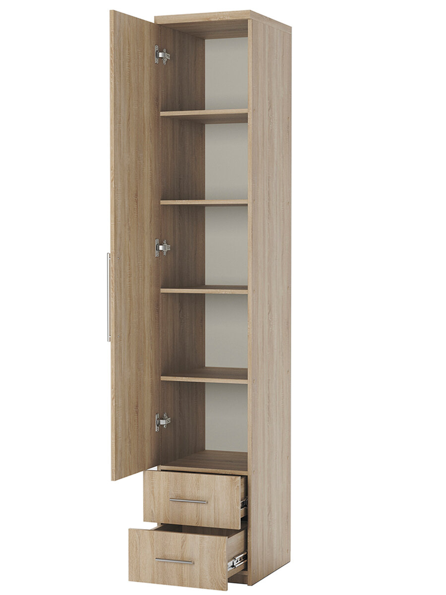 Шкаф с полками и ящиками Мелодия МПЯ-11 50х60х220 см. Дуб Сонома