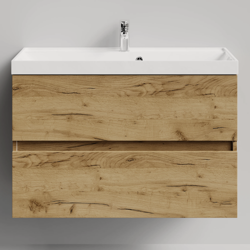 Изображение товара Тумба с раковиной Бест 90 подвесной, Дуб Тортуга