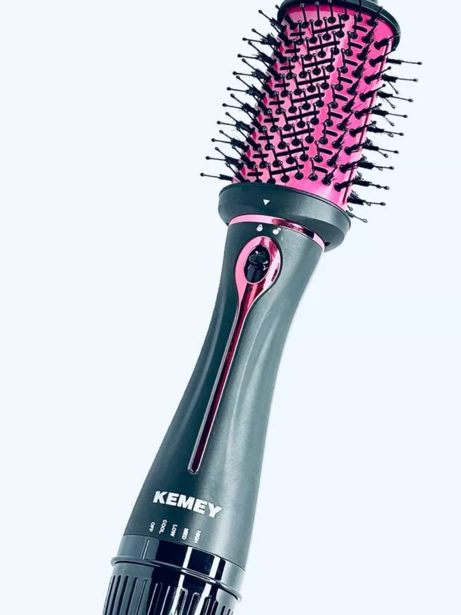 Фен-щетка Kemei KM-8012, для волос, с ионизацией, быстрая зарядка