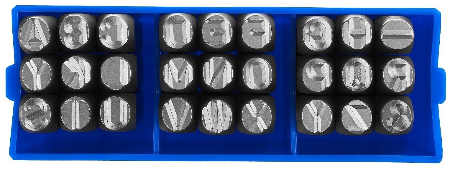 Клейма ЗУБР буквенные латинские, шрифт 8мм — фото 1