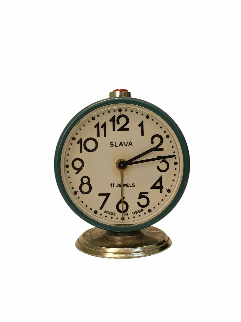 Советский будильник Слава Slava после технического обслуживания, рабочий, с сделано в СССР.
