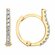 Серьги конго Diamant, красное золото, 585 проба, фианит