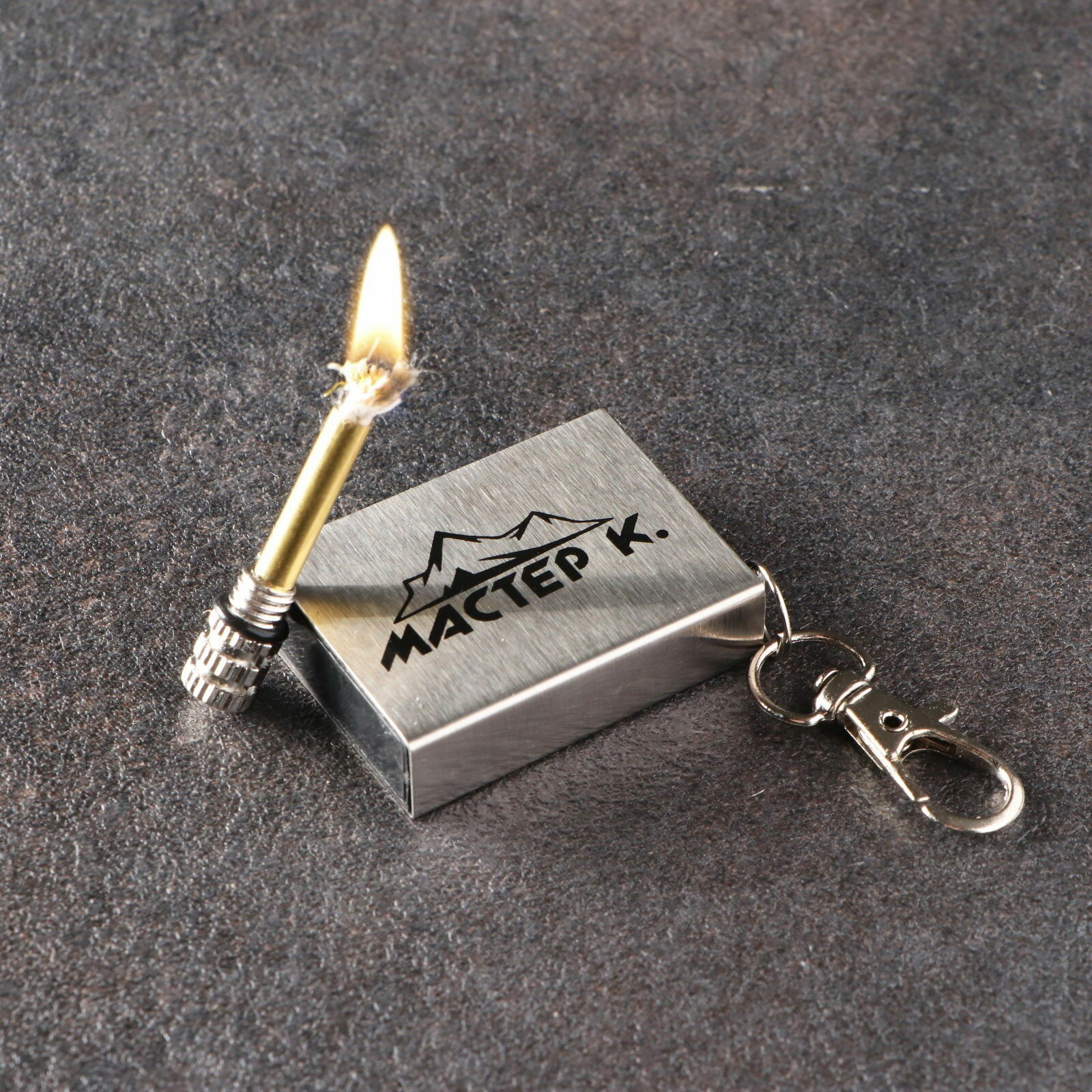 Вечная спичка "Брелок" туристическая, 5 см, с карабином, вид: вечная спичка