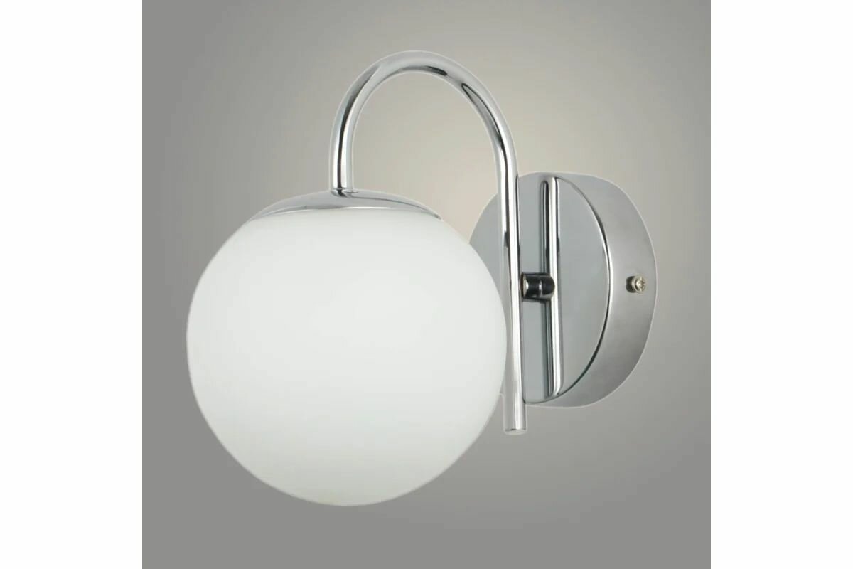 Бра Росток 74585/1W CR+WT хром/белый 1x40W E27 h190 GNV24 988385196