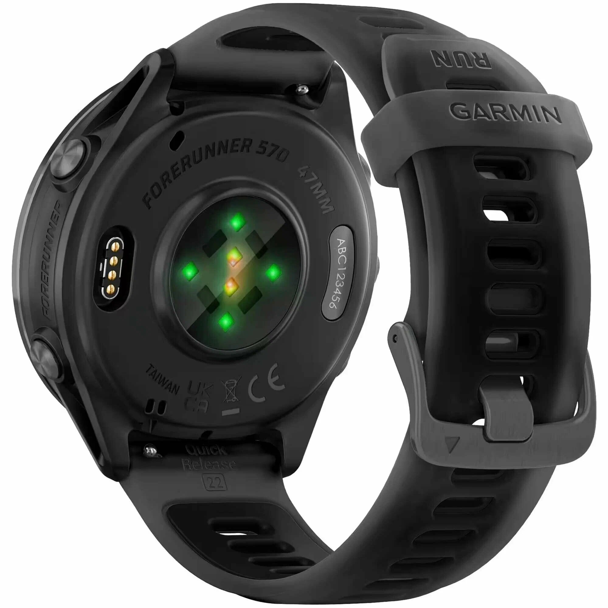 Смарт-часы Garmin Forerunner 570, 47mm, чёрные, силиконовый ремешок — фото 1