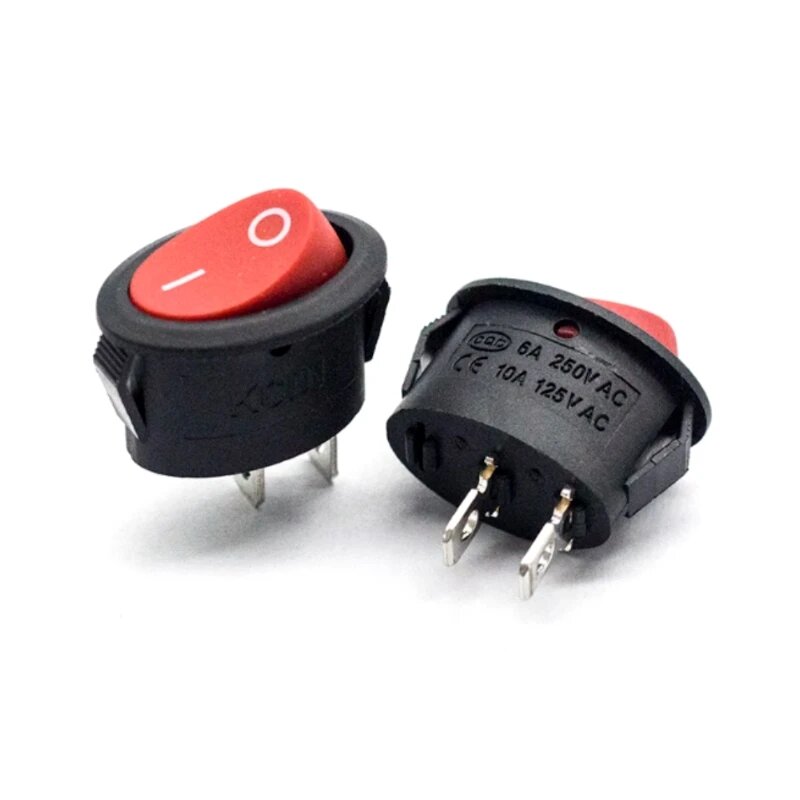 Переключатель для вентилятора/чайника, 2 шт. 2Pin Red