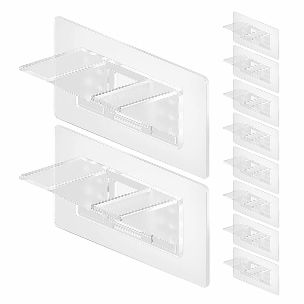 Полка Кронштейн Прозрачный Абс Пластик Устойчивость Долговечность 10Шт