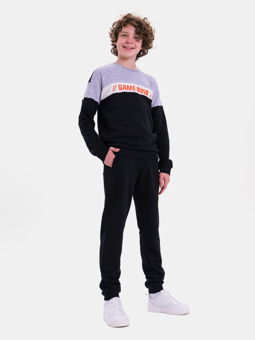 Свитшот neo, размер 140, черный — фото 1