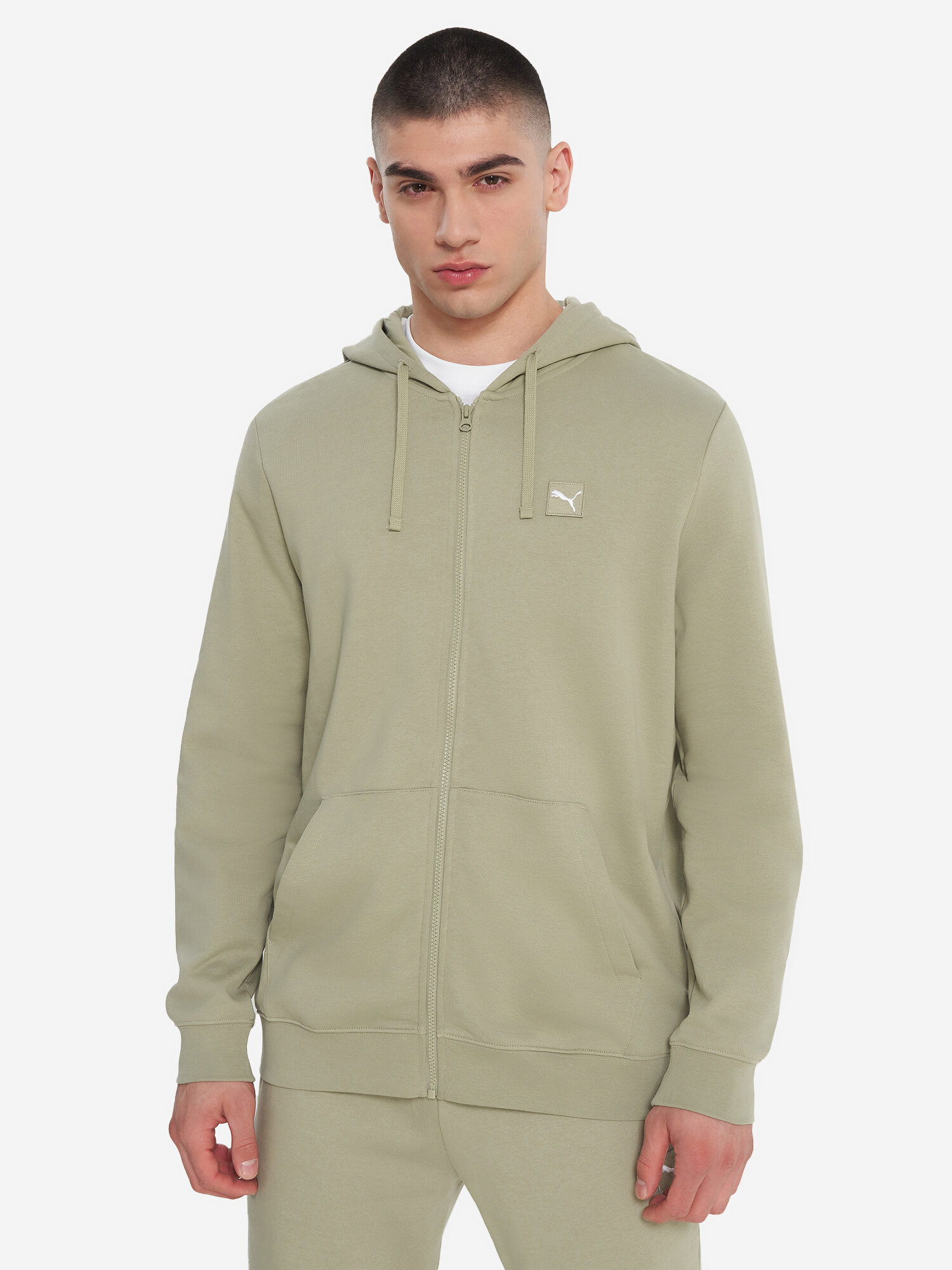 Толстовка спортивная PUMA, размер M, , зеленый — фото 1