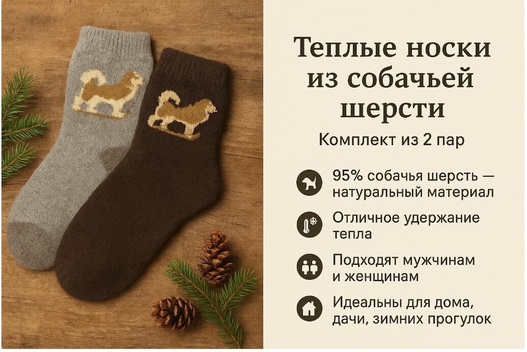 Носки , 2 уп., размер 42-45, разноцветные