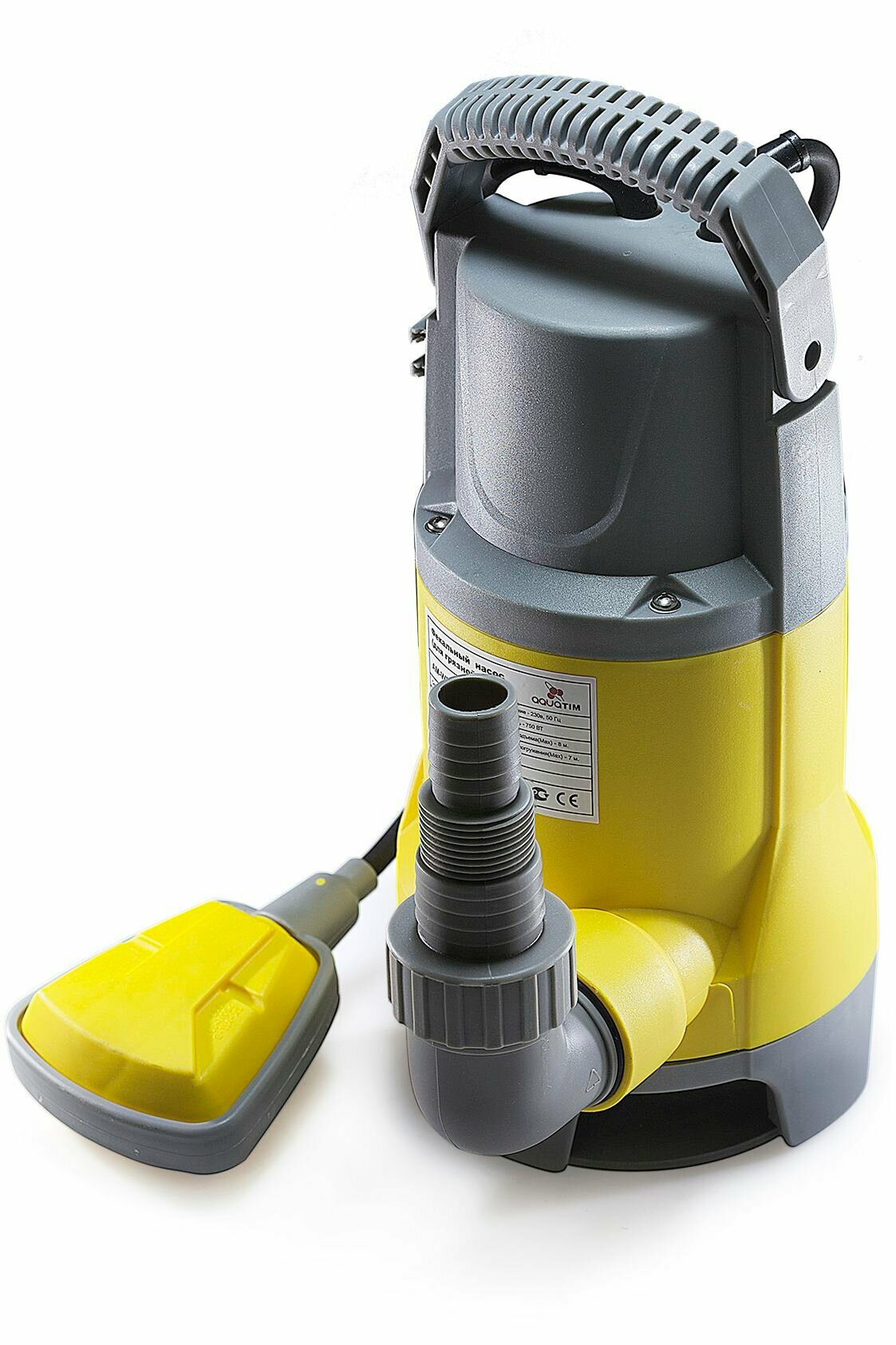 Насос фекальный 400Вт с поплавком AquaTim AM-WPD400-02GT