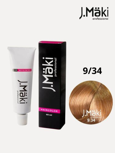 Изображение товара Краска для волос 9.34 Золотисто-медный блондин; J.MAKI PROFESSIONAL 60 мл