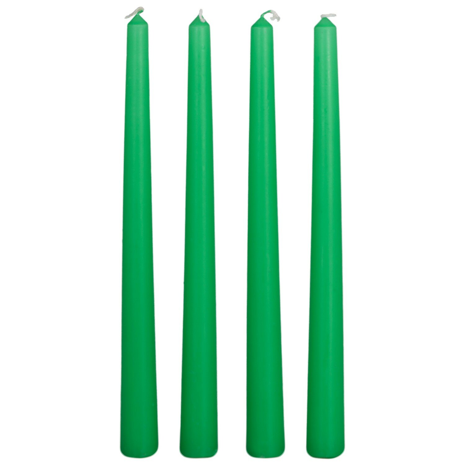 Свеча античная НТС, набор 4 шт, подвесная зелёная декоративная свеча для интерьера