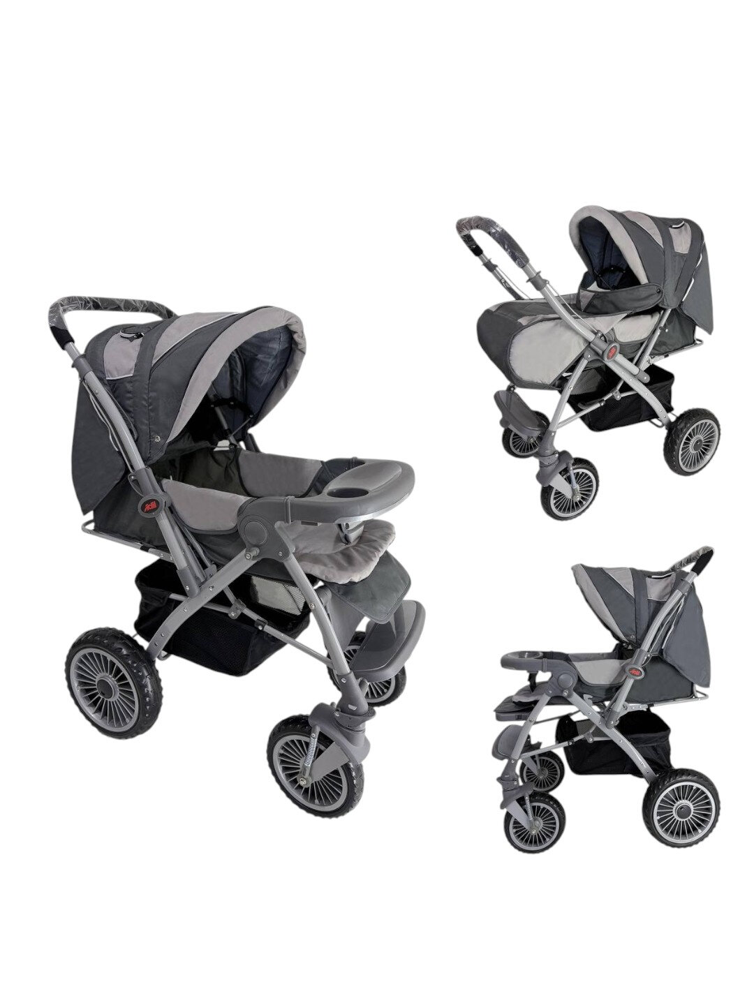 Коляска детская, всесезонная, прогулочная, cкладная, от 0-3 года, Adil - Серый