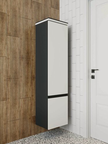 Изображение товара Шкаф, полка для ванной комнаты Fauraplus, Саона 40, подвесной, левый, белый.