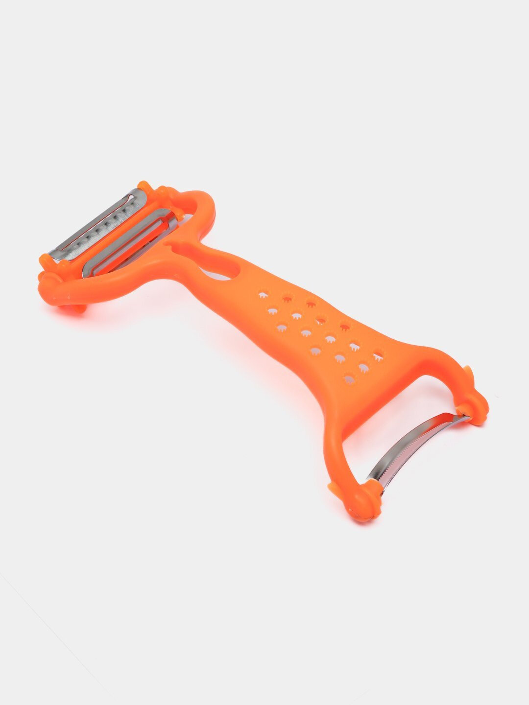 Терка многофункциональная и деревянная, для корейской морковки и овощей (оранжевый)