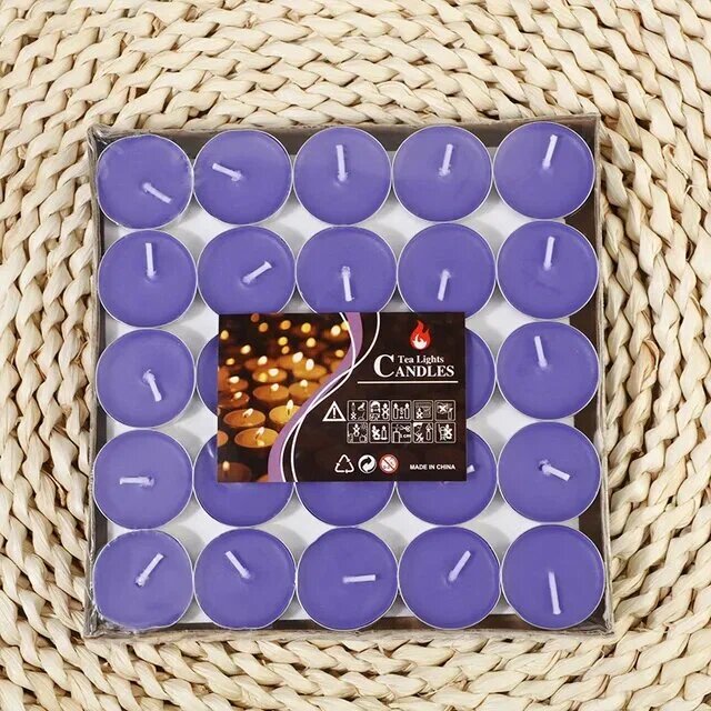 Декоративные ароматические чайные свечи Tea Lights, в форме сердца и круга, 50 шт