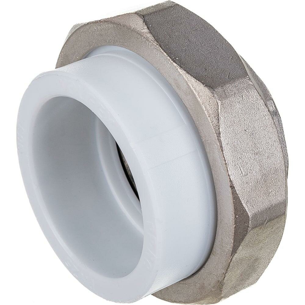 Муфта комбинированная разъемная с внутренней резьбой VALFEX PP-R белая, 63 мм х2 10155050 127-0219