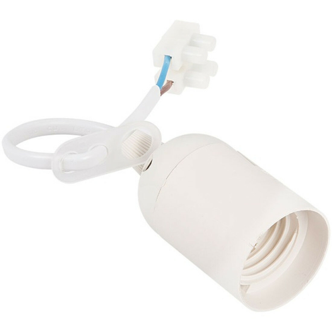 Патрон Rexant E27 подвесной с клеммной колодкой белый