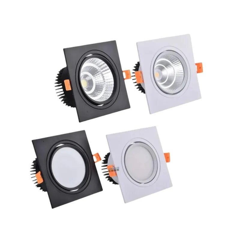 Светодиодный потолочный светильник GNBC квадратный 7-24Вт, 18W NO Dimmable, White transparent, Warm light 3000K