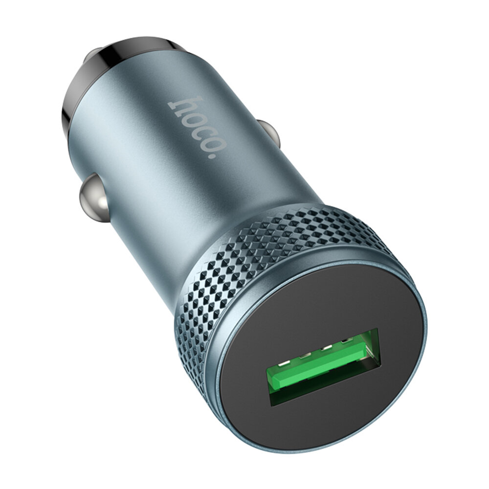 Hoco Автомобильное зарядное устройство HOCO Z49A Level, 1xUSB, 18W, серый металлик