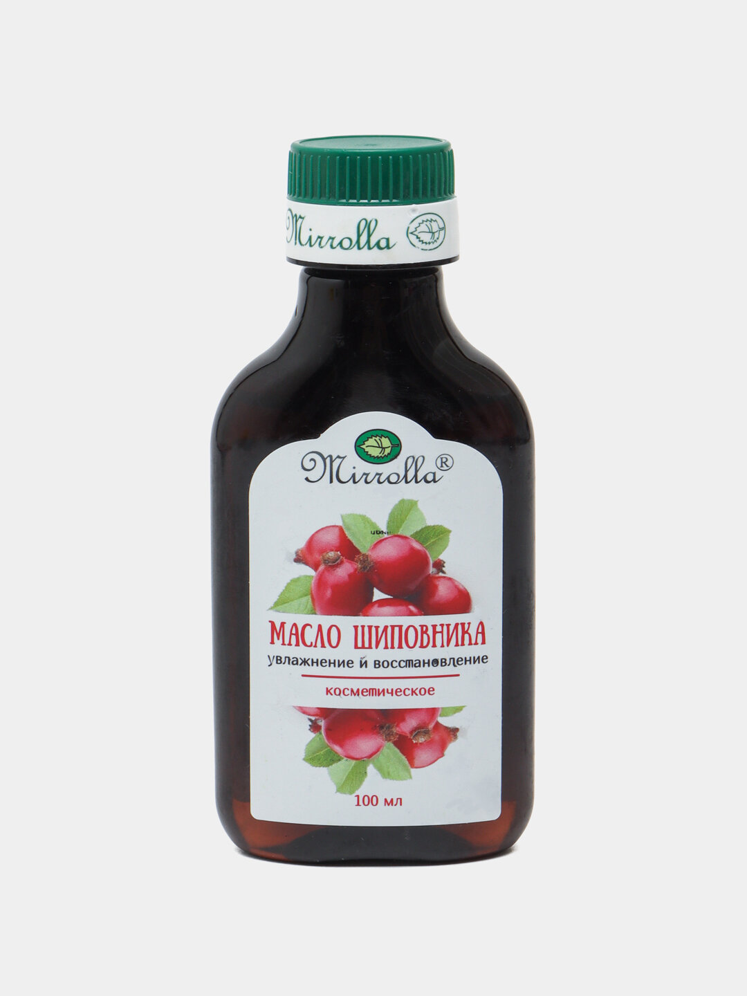 Косметическое масло ШИПОВНИКА для ухода за сухой кожи лица и тела Mirrolla 100 мл,