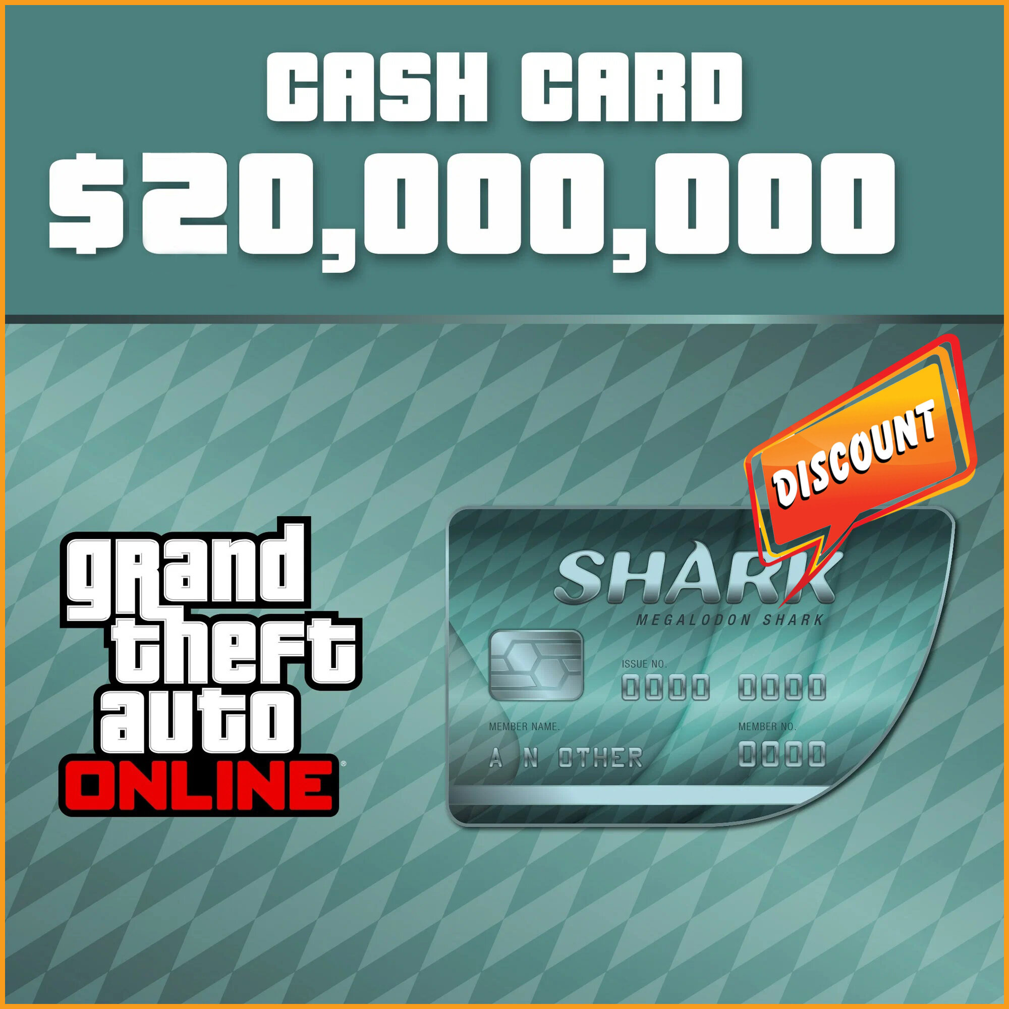 GTA 5 Online ключ денег $20 000 000 Megalodon Shark Cash Card ПК Rockstar Games Кэш Карта Мегалодон ГТА 5 Social club