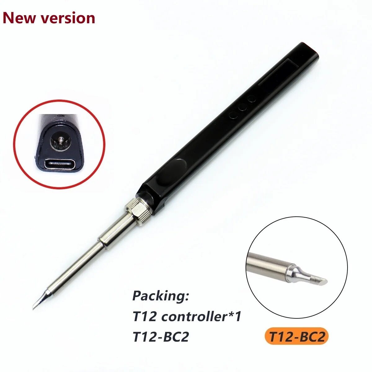 ZDDZ T12 электрический паяльник 72 Вт  New with BC2 tip