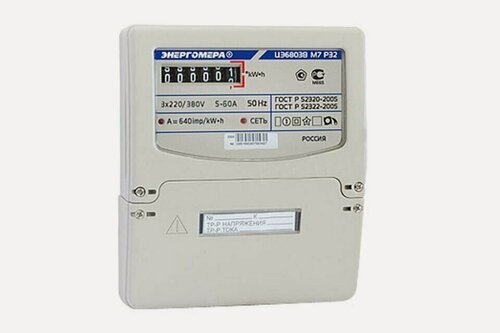 Изображение товара Счетчик электроэнергии трехфазный ЦЭ-6803В/1 1Т(5-60А/220В) М7 Р32