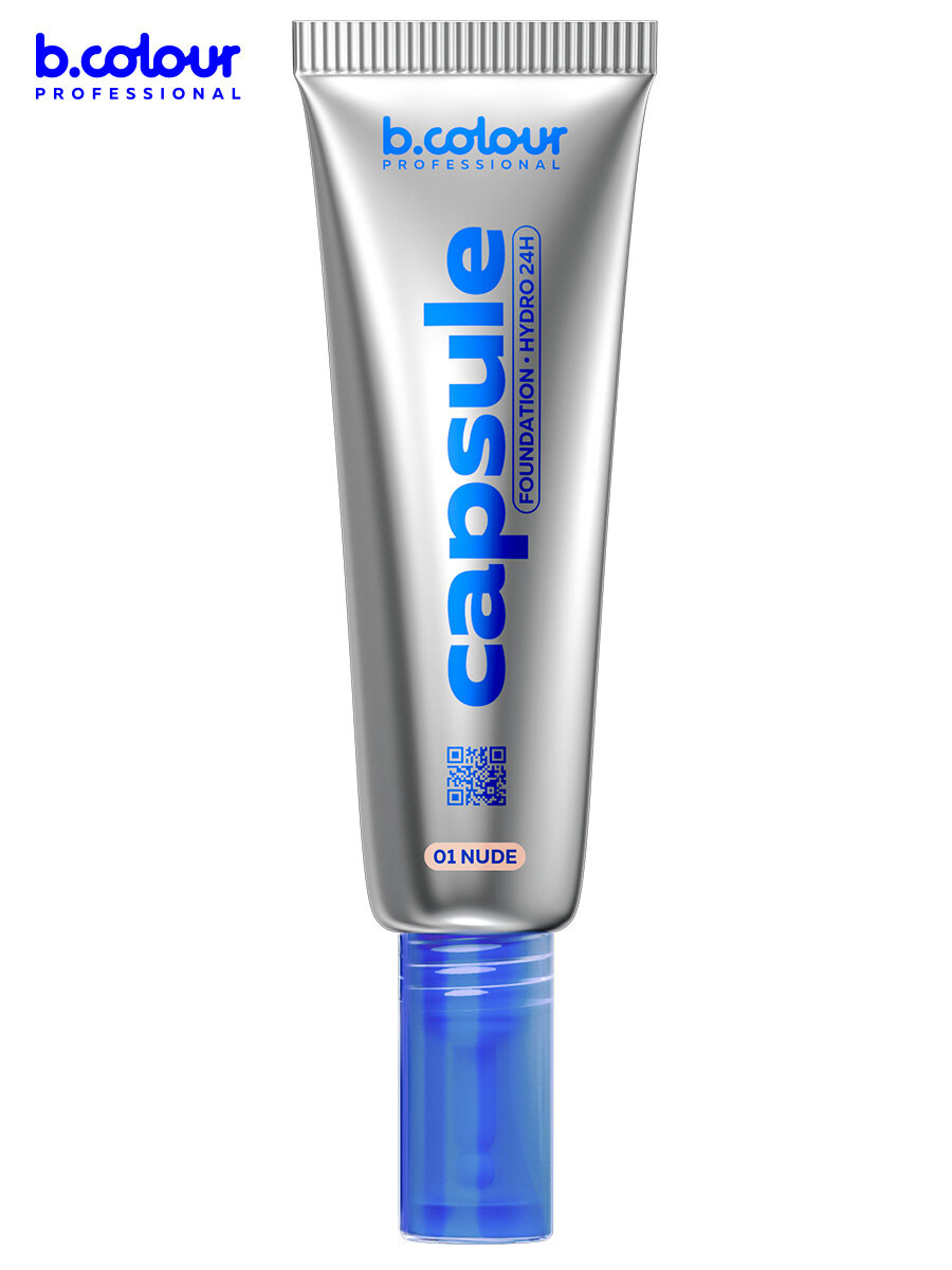 B.COLOUR PROFESSIONAL Тональный крем для лица матирующий, увлажняющий, стойкий CAPSULE 01 NUDE — фото 1