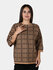 Женская кофточка с рукавом 3/4 в клетку – стиль и комфорт, Конфетный, One Size