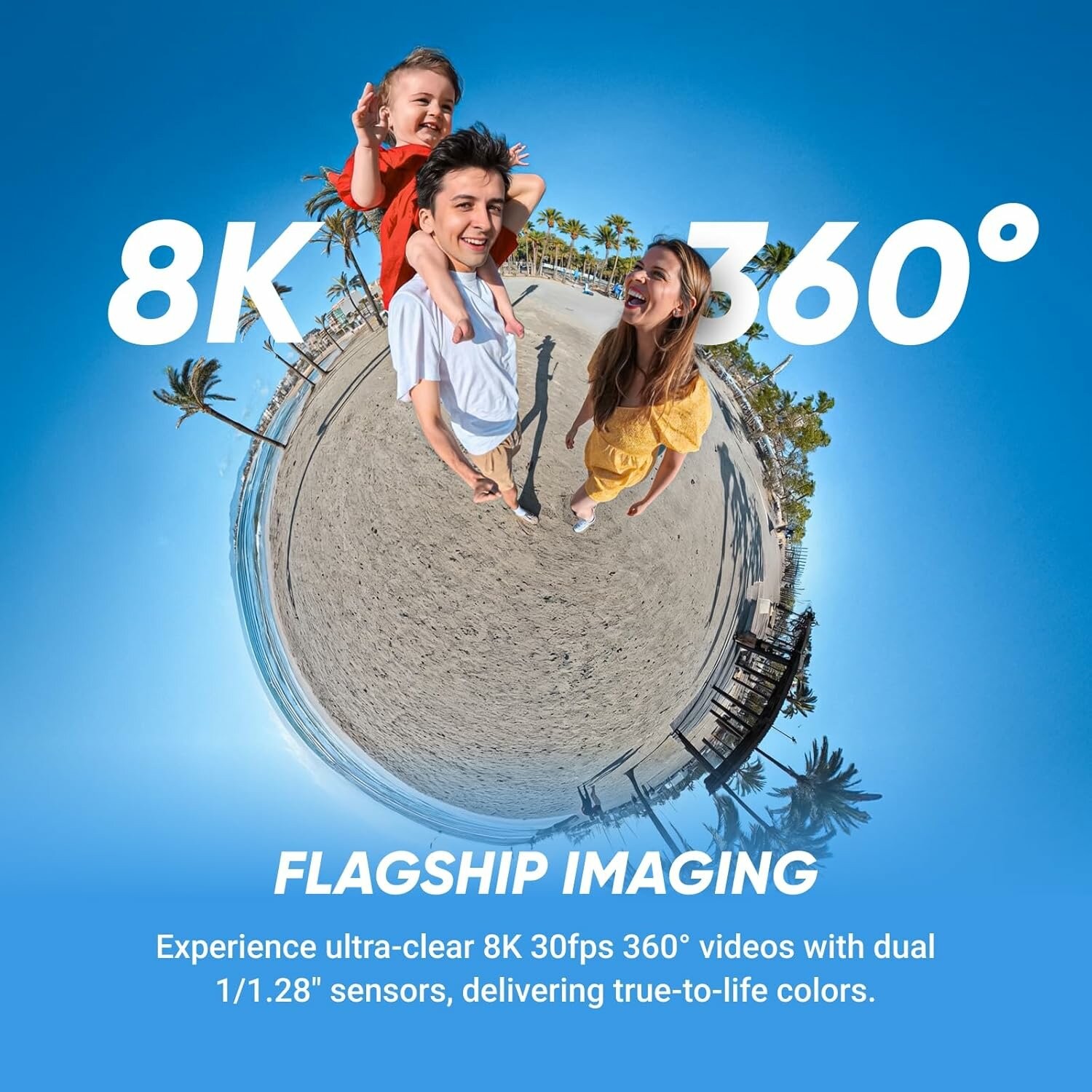 Экшн-камера Insta360 X5 Standard Bundle, водонепроницаемая, 360° 8К, 72 МП, 4К60 fps, HDR — фото 1