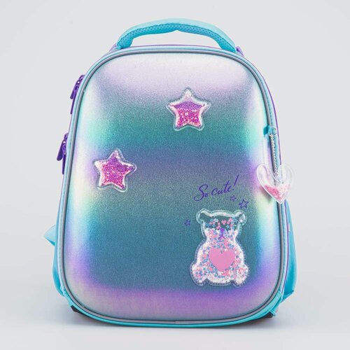 Изображение товара Рюкзак школьный голубой котофей 02804316-40 размер выс. 37 см