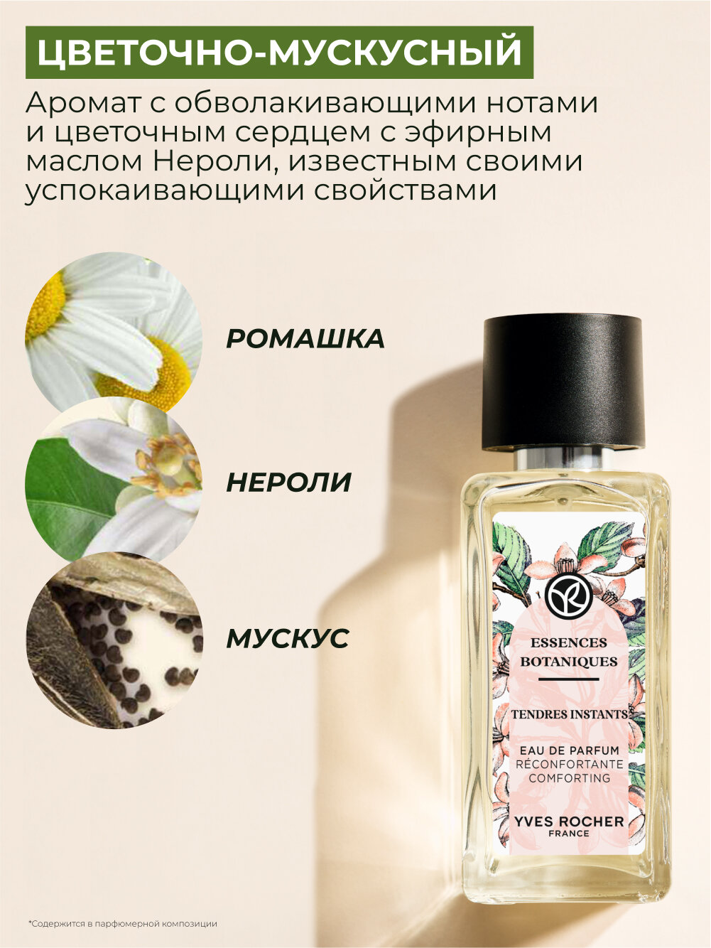 Парфюмерная вода Yves Rocher Tendres Instants 50 мл — фото 1