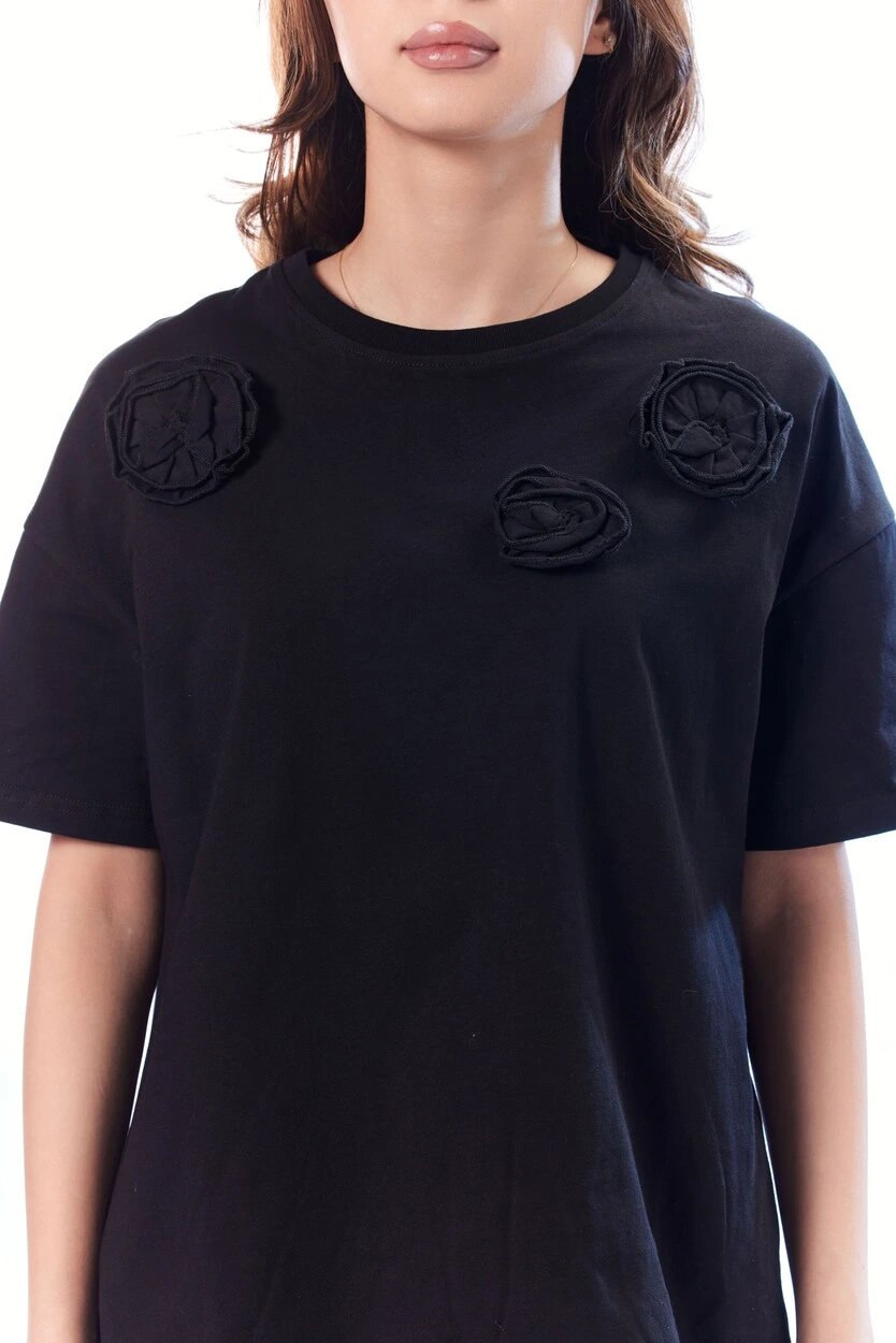 Футболка Selfie, размер XS, черный — фото 1