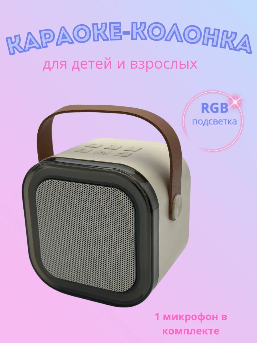 Музыкальная портативная караоке -колонка с микрофоном