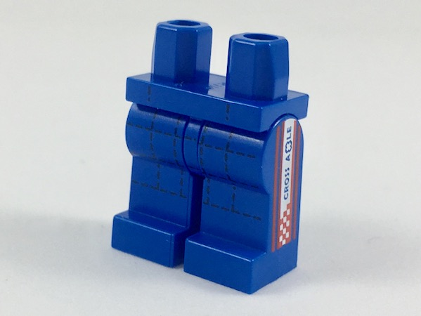 Hips and Legs with Black Stitching, Red and White 'Cross Axle' Ad on Sides Pattern, 970c00pb0810 Blue U