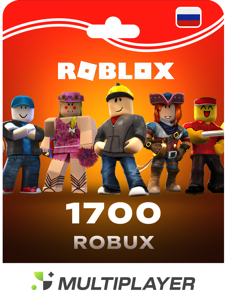 Пополнение счета Roblox на 1700 Robux / Код активации Робуксы / Подарочная карта Роблокс / Gift Card (Россия)