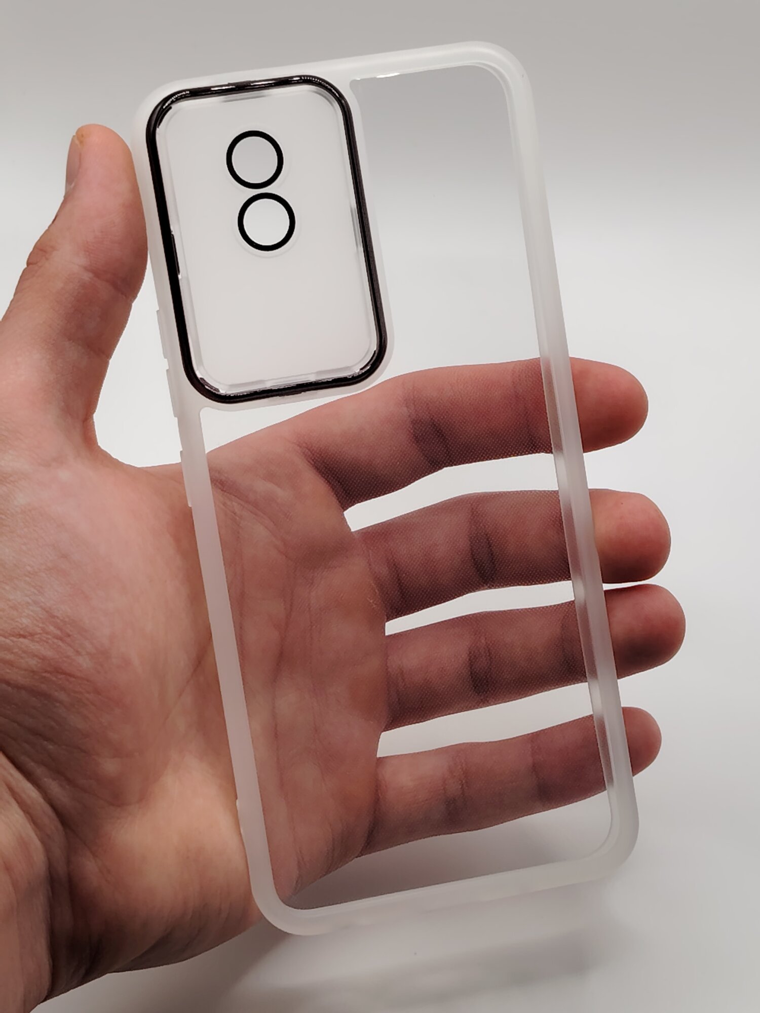 Чехол для VIVO Y02T/A, с защитой камеры, прозрачный
